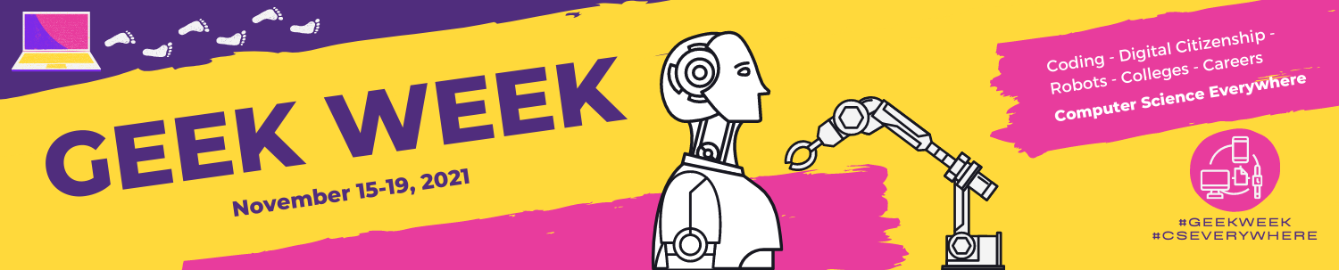 Decorative image advertising Geek Week 2021